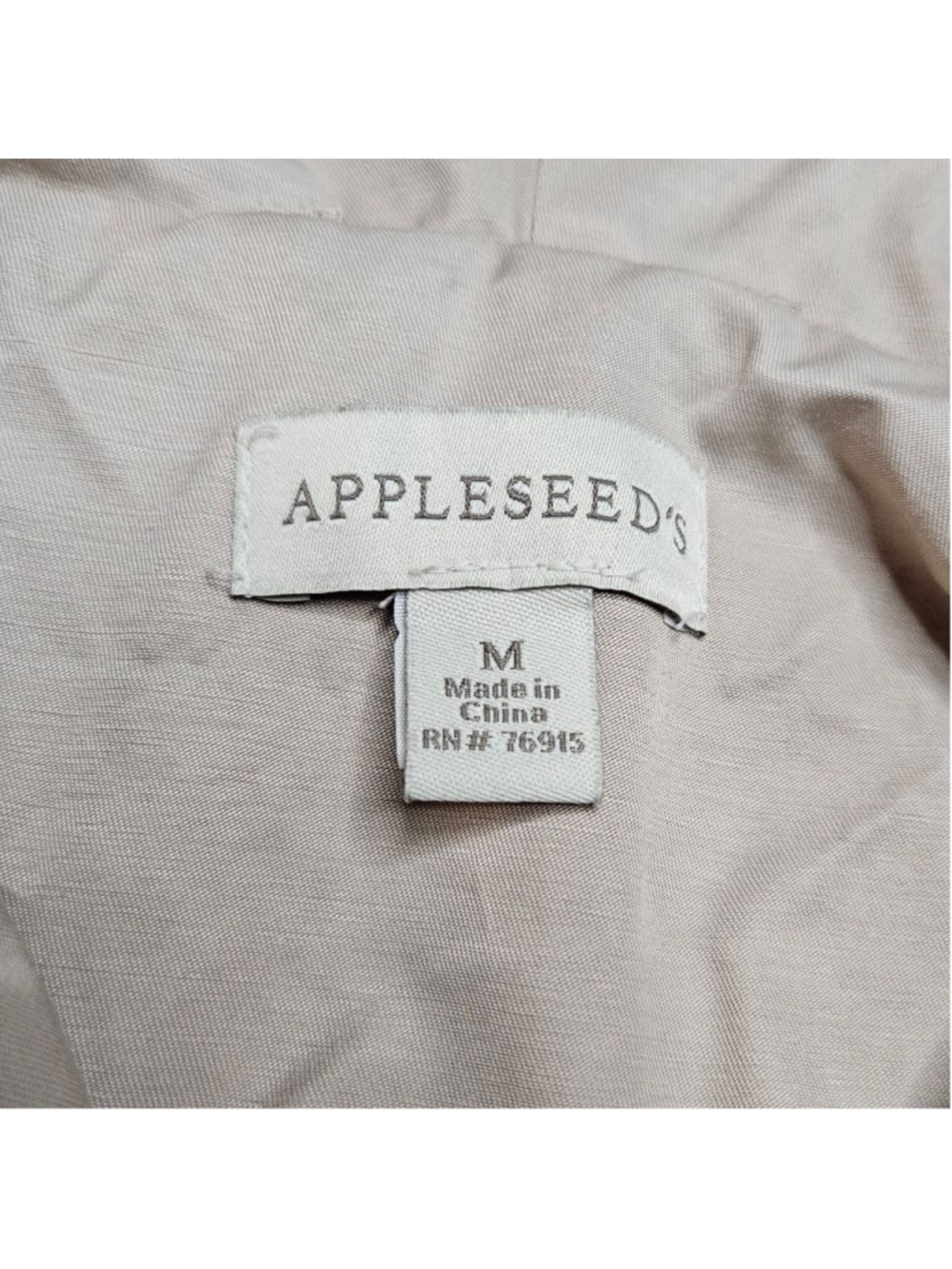 Appleseed's Medium Beige Hooded Button Front Coat - Picture 6 of 6